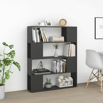 Boekenkast/kamerscherm 100x24x124 cm grijs 8720286651469 3