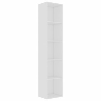 Boekenkast 40x30x189 cm bewerkt hout wit 8719883869476 2