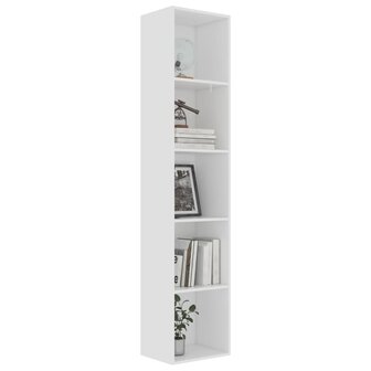 Boekenkast 40x30x189 cm bewerkt hout wit 8719883869476 3