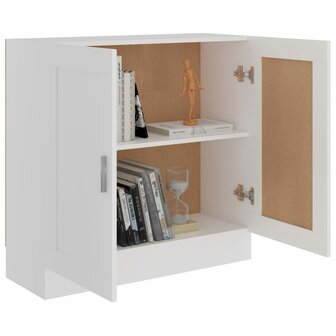 Boekenkast 82,5x30,5x80 cm bewerkt hout wit 8720286133873 4