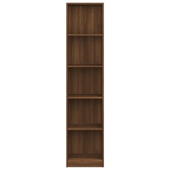 Boekenkast 40x24x175 cm bewerkt hout bruin eikenkleur 8720845673796 3