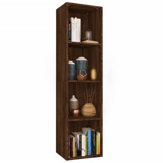 Boekenkast / tv-meubel 36x30x143 cm bruin eikenkleur 8720286975107 4