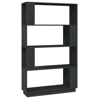 Boekenkast/kamerscherm 80x25x132 cm massief grenenhout grijs 8720286906040 2