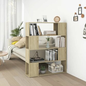 Boekenkast/kamerscherm 100x24x124 cm sonoma eikenkleurig 8720286651476 1