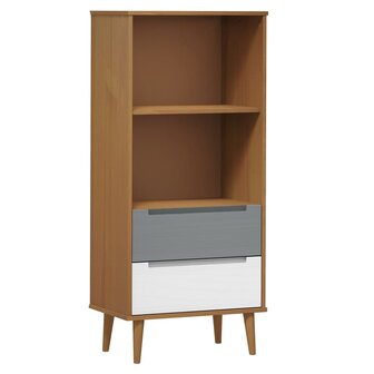 Boekenkast MOLDE 60x35x133,5 cm massief grenenhout bruin 8720845542245 2