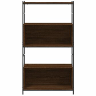 Boekenkast 80x30x145,5 cm bewerkt hout en ijzer bruin eikenkleur 8720845941017 4