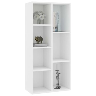 Boekenkast 50x25x106 cm bewerkt hout wit 8719883869650 3