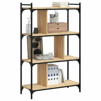 Boekenkast 4-laags 76x32x123 cm bewerkt hout sonoma eikenkleur 8720845418878 3