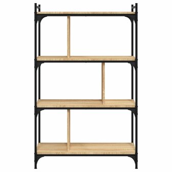 Boekenkast 4-laags 76x32x123 cm bewerkt hout sonoma eikenkleur 8720845418878 4