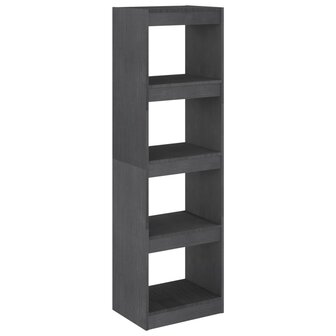 Boekenkast/kamerscherm 40x30x135,5 cm grenenhout grijs 8720286608456 2