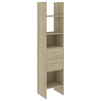 Boekenkast 40x35x180 cm bewerkt hout sonoma eikenkleurig 8720286352748 2