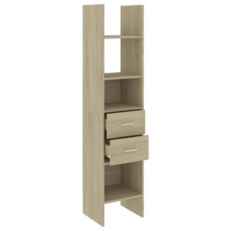 Boekenkast 40x35x180 cm bewerkt hout sonoma eikenkleurig 8720286352748 3