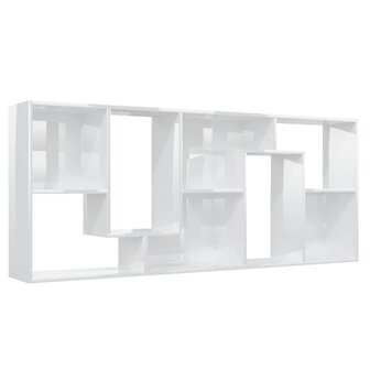 Boekenkast 67x24x161 cm bewerkt hout hoogglans wit 8719883915852 6