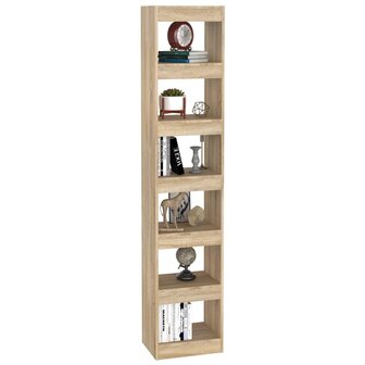 Boekenkast/kamerscherm 40x30x198 cm sonoma eikenkleurig 8720286843130 4