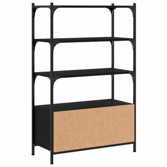 Boekenkast 3-laags 70x30x109,5 cm bewerkt hout zwart 8721012340442 8