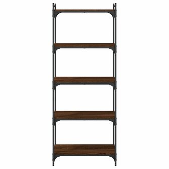 Boekenkast 5-laags 60x30x154 cm bewerkt hout bruineikenkleurig 8721012194434 4