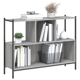 Boekenkast 102x28x77,5 cm bewerkt hout grijs sonoma eikenkleur 8721012339521 4