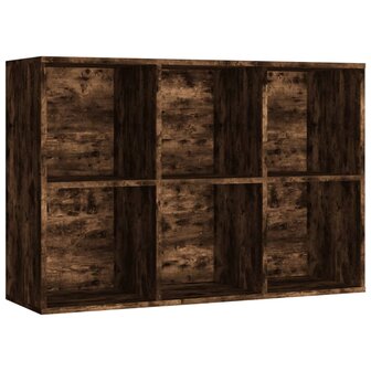 Boekenkast/dressoir 66x30x98 cm bewerkt hout gerookt eikenkleur 8720286975381 9