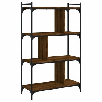 Boekenkast 4-laags 76x32x123 cm bewerkt hout bruin eikenkleur 8720845418908 6