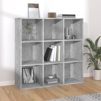 Boekenkast 98x29x97,5 cm bewerkt hout betongrijs 8719883869872 1