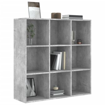 Boekenkast 98x29x97,5 cm bewerkt hout betongrijs 8719883869872 3