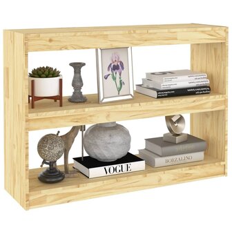 Boekenkast / kamerscherm 100x30x71,5 cm massief grenenhout 8720286609088 4