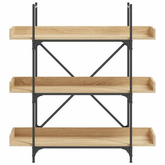 Boekenkast 3-laags 100x33x108,5 cm bewerkt hout sonoma eiken 8721012194700 4