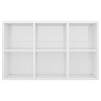 Boekenkast/dressoir 66x30x98 cm bewerkt hout hoogglans wit 8719883675091 10