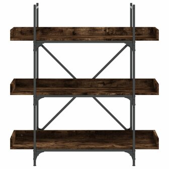 Boekenkast 3-laags 100x33x108,5 cm bewerkt hout gerookt eiken 8721012194717 4