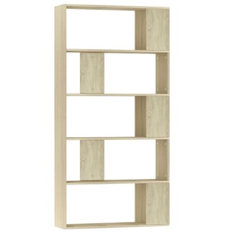 Boekenkast/kamerscherm 80x24x159 cm bewerkt hout sonoma eiken 8719883672632 2