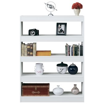 Boekenkast/kamerscherm 100x30x135 cm hoogglans wit 8720286843802 6