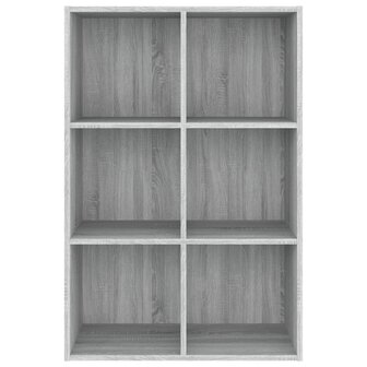 Boekenkast/dressoir 66x30x98 cm bewerkt hout grijs sonoma eiken 8720286975398 6