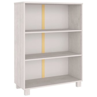 Boekenkast HAMAR 85x35x112 cm massief grenenhout wit 8720286818312 2