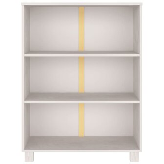 Boekenkast HAMAR 85x35x112 cm massief grenenhout wit 8720286818312 3