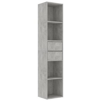 Boekenkast 36x30x171 cm bewerkt hout betongrijs 8720286016657 2