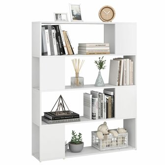 Boekenkast/kamerscherm 100x24x124 cm wit 8720286651445 4