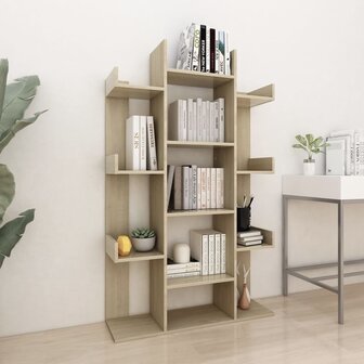 Boekenkast 86x25,5x140 cm spaanplaat sonoma eikenkleurig 8720286645833 1