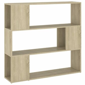 Boekenkast/kamerscherm 100x24x94 cm sonoma eikenkleurig 8720286651384 2