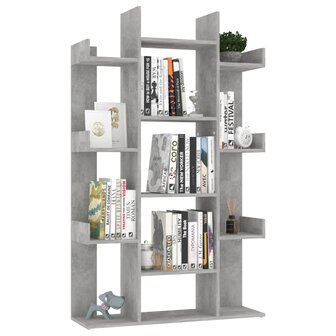 Boekenkast 86x25,5x140 cm spaanplaat betongrijs 8720286645840 4