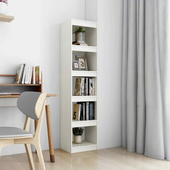 Boekenkast/kamerscherm 40x30x167,5 cm massief grenenhout wit 8720286608494 1