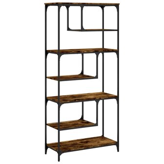 Boekenkast 81x36x176 cm bewerkt hout gerookt eikenkleurig 8721012045590 6