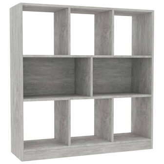 Boekenkast 97,5x29,5x100 cm bewerkt hout betongrijs 8719883673363 2