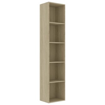 Boekenkast 40x30x189 cm bewerkt hout sonoma eikenkleurig 8719883869506 2