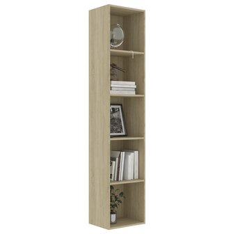 Boekenkast 40x30x189 cm bewerkt hout sonoma eikenkleurig 8719883869506 3