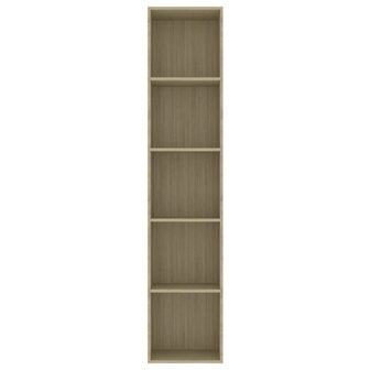 Boekenkast 40x30x189 cm bewerkt hout sonoma eikenkleurig 8719883869506 4