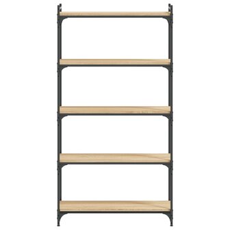 Boekenkast 5-laags 80x30x154 cm bewerkt hout sonoma eikenkleur 8721012194601 4