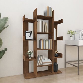 Boekenkast 86x25,5x140 cm bewerkt hout bruin eikenkleur 8720286979402 1