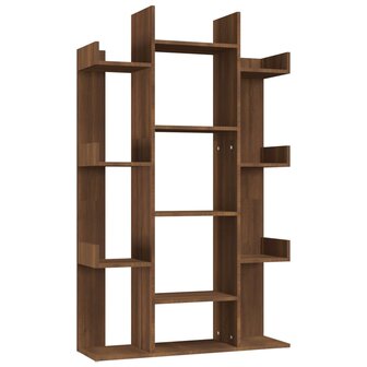 Boekenkast 86x25,5x140 cm bewerkt hout bruin eikenkleur 8720286979402 2