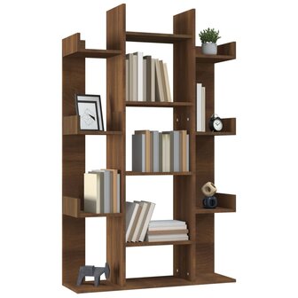 Boekenkast 86x25,5x140 cm bewerkt hout bruin eikenkleur 8720286979402 4