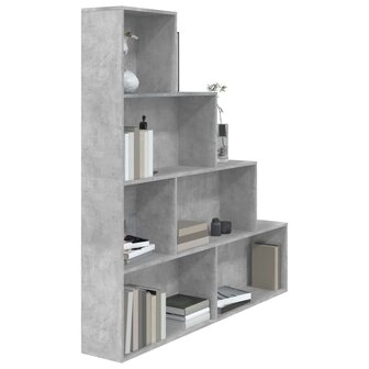 Boekenkast/kamerscherm 155x24x160 cm bewerkt hout betongrijs 8719883786100 4